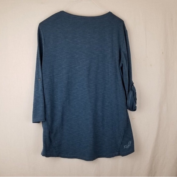 Kuhl Henley striped blue 3/4 sleeves - Picture 2 of 5